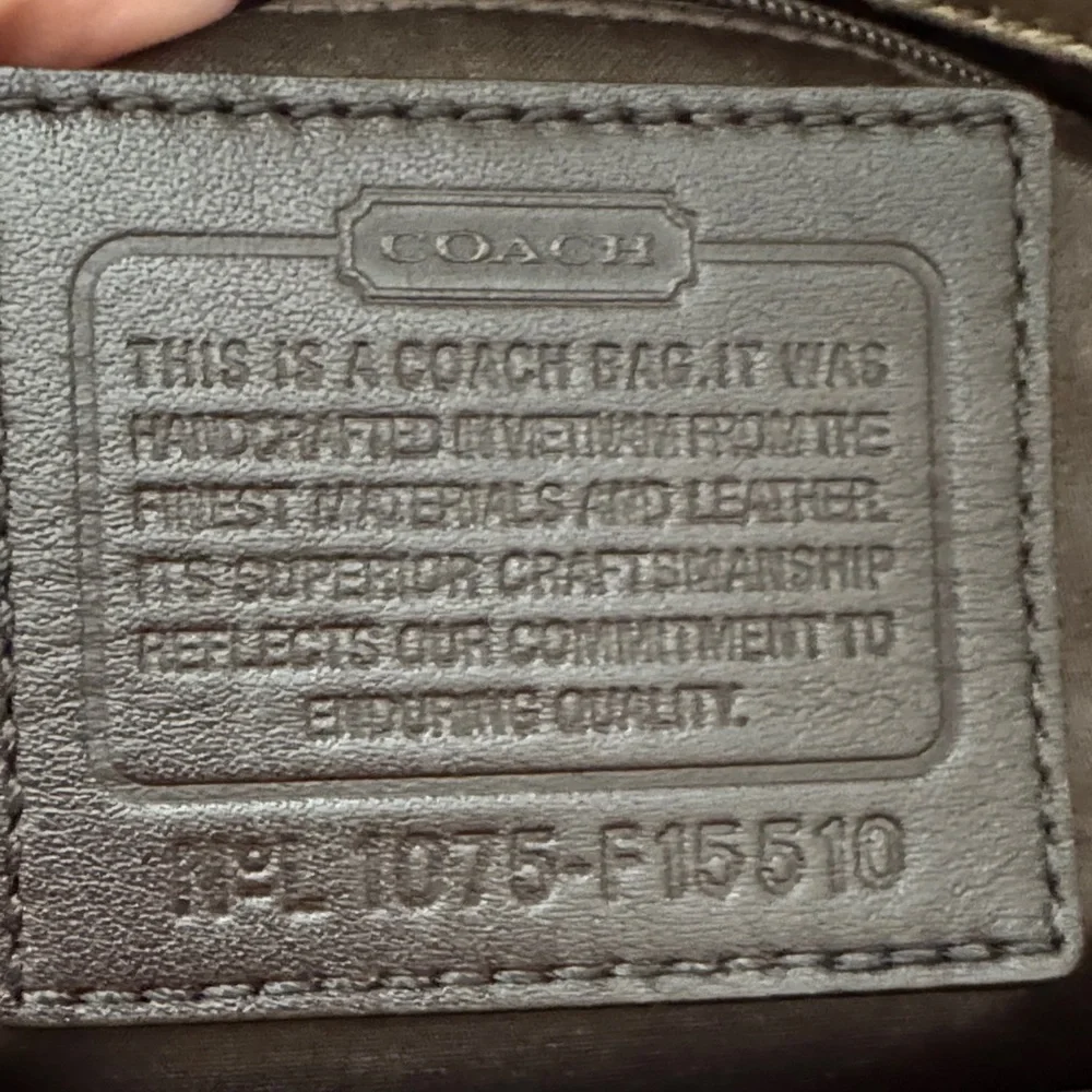 Coach Ashley Signature Sateen Tan and Brown Hobo Shoulder and Wallet PRISTINE! - Picture 7 of 16